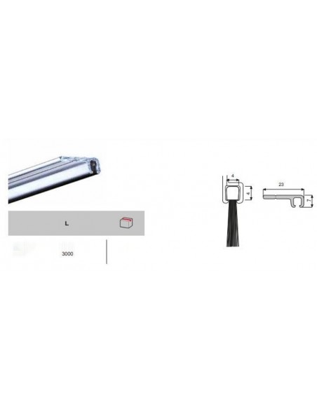 Προφίλ κρατήματος βούρτσας στεγάνωσης αεροστοπ Προφίλ κρατήματος βούρτσας στεγάνωσης αεροστοπ