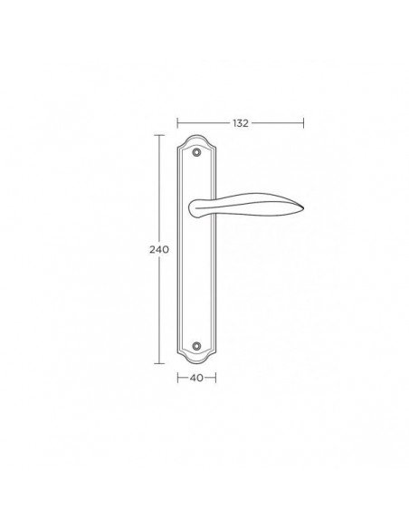 Πόμολο χερούλι με μονοκόμματη πλάκα σειρά 625 Πόμολο χερούλι με μονοκόμματη πλάκα σειρά 625