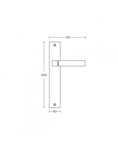 Πόμολο χερούλι με μονοκόμματη πλάκα σειρά 735