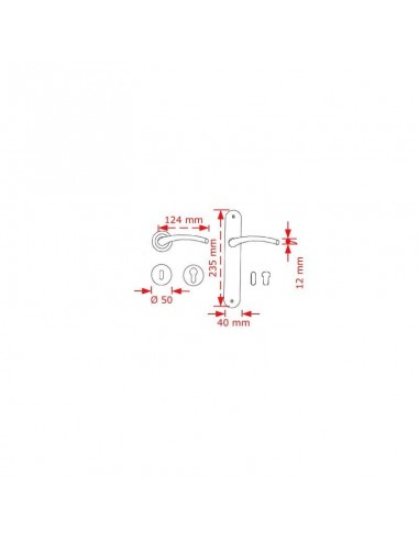 Χερούλι πόρτας με πλάκα