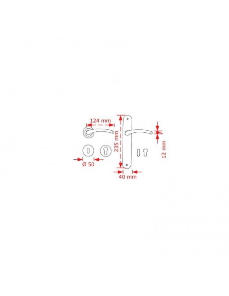 Χερούλι πόρτας με πλάκα