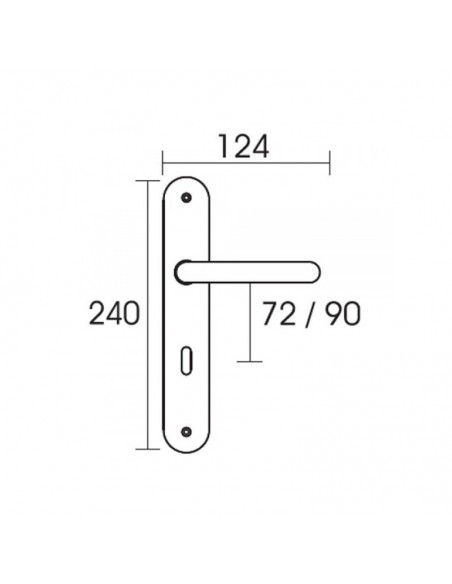 Πόμολο χερούλι με μονοκόμματη πλάκα σειρά C605 Πόμολο χερούλι με μονοκόμματη πλάκα σειρά C605