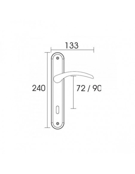 Πόμολο χερούλι με μονοκόμματη πλάκα σειρά C795 Πόμολο χερούλι με μονοκόμματη πλάκα σειρά C795
