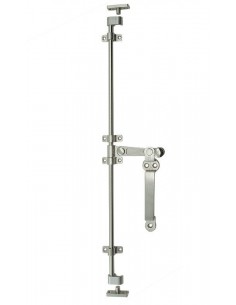 Brass security shutter rod 190 cm matte nickel
