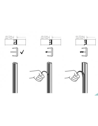 Αεροστόπ GLASS LIP για ανοιγόμενες γυάλινες πόρτες