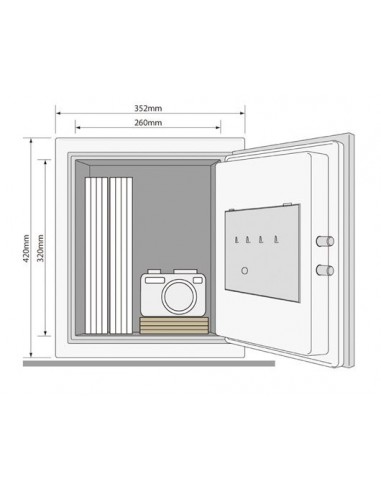 ΧΡΗΜΑΤΟΚΙΒΩΤΙΟ YALE LARGE DOCUMENT FIRE SAFE  YYFM/420/FG2/B