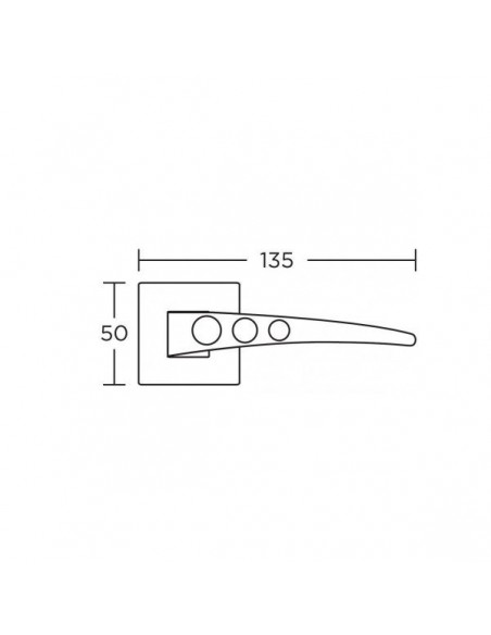 Πόμολο χερούλι με ροζέτα σειρά 1345 