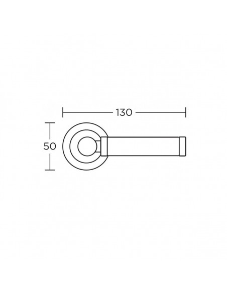 Πόμολο χερούλι με ροζέτα σειρά 135 Πόμολο χερούλι με ροζέτα σειρά 135