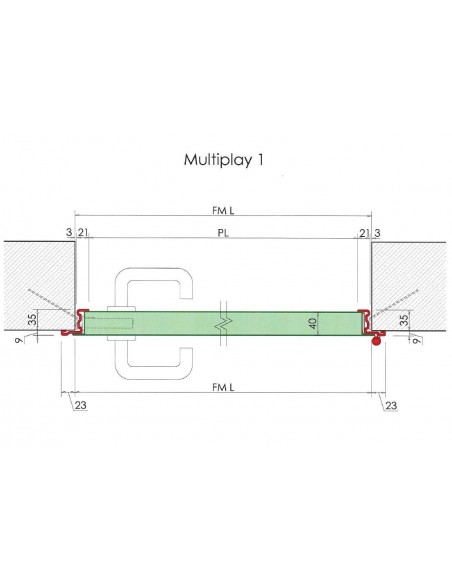 Πόρτα αποθήκης μεταλλική μονόφυλλη Multiplay, μη πυράντοχη