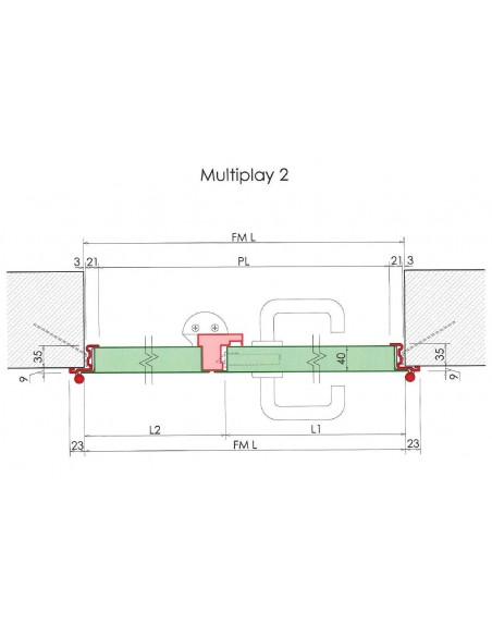 Πόρτα αποθήκης μεταλλική δίφυλλη Multiplay, μη πυράντοχη