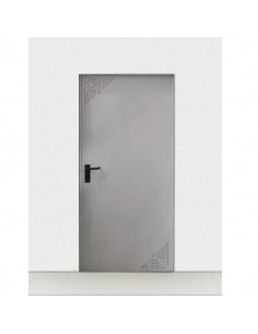 Simple metal storage door with ventilation