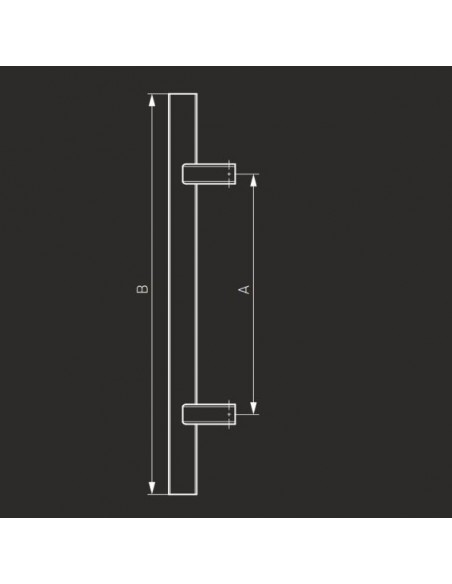 Ανοξείδωτη ίσια λαβή εξώπορτας τετράγωνη KW Ζεύγος Ανοξείδωτη ίσια λαβή εξώπορτας τετράγωνη KW Ζεύγος