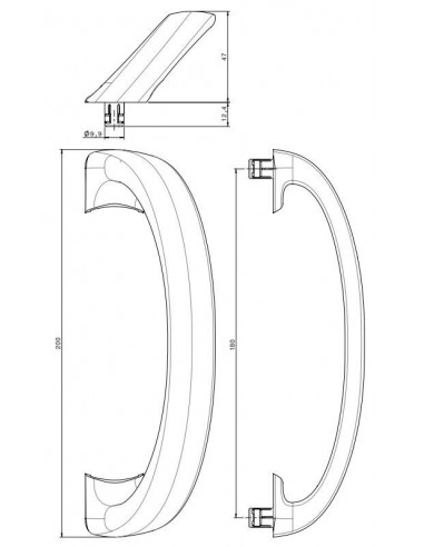 Πόμολο λαβή συρόμενων κουφωμάτων