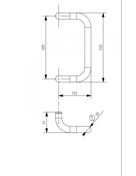 Λαβή εξώπορτας αλουμινίου ορθογώνια Λαβή εξώπορτας αλουμινίου ορθογώνια