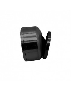 Adjustable strike plate for magnetic stop wall support