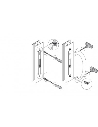 Πόμολο λαβή συρόμενων κουφωμάτων