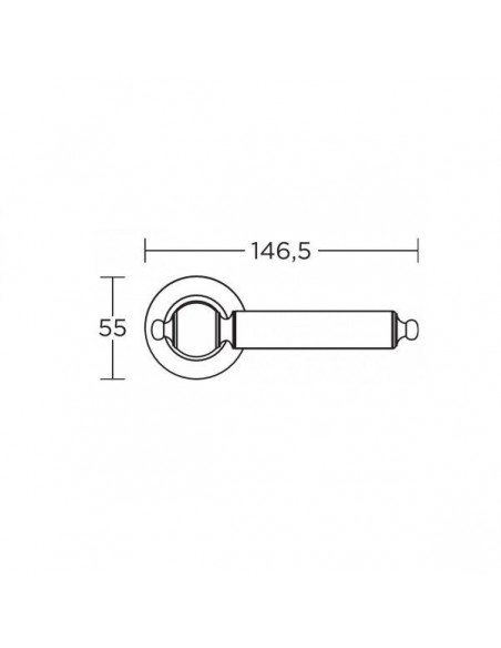 Πόμολο χερούλι με ροζέτα σειρά 295 Πόμολο χερούλι με ροζέτα σειρά 295