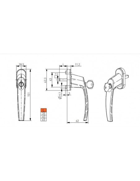 Πόμολο (γρυλόχειρο) αλουμινίου Trend Πόμολο (γρυλόχειρο) αλουμινίου Trend