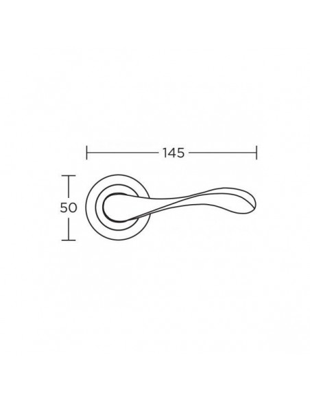 Πόμολο χερούλι με ροζέτα σειρά 425 Πόμολο χερούλι με ροζέτα σειρά 425