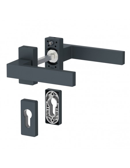 Πόμολο (λαβή) αλουμινίου διπλό DALLAS ζεύγος  Πόμολο (λαβή) αλουμινίου διπλό DALLAS ζεύγος