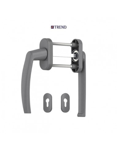 Λαβή TREND διπλή ρολών για πόρτες και παράθυρα αλουμινίου και PVC με περιμετρικό μηχανισμό