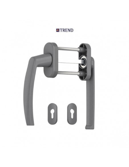 Λαβή TREND διπλή ρολών για πόρτες και παράθυρα αλουμινίου και PVC με περιμετρικό μηχανισμό
