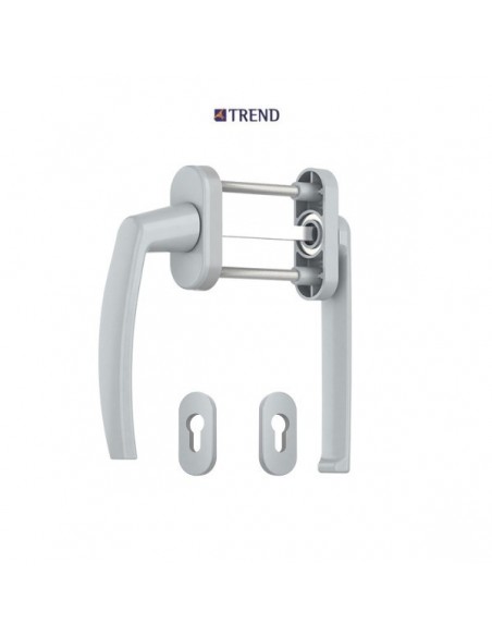 Λαβή TREND διπλή ρολών για πόρτες και παράθυρα αλουμινίου και PVC με περιμετρικό μηχανισμό