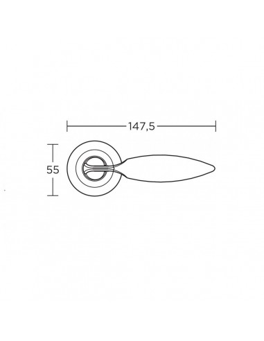 Πόμολο χερούλι με ροζέτα σειρά 485