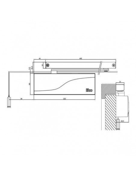 Μηχανισμός επαναφοράς IS65 με μπράτσο συρτάρι EN 3 Μηχανισμός επαναφοράς IS65 με μπράτσο συρτάρι EN 3