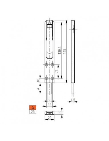 Σύρτης πόρτας κοντός