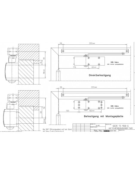 Μηχανισμός επαναφοράς με μπράτσο συρτάρι TS 1500G Μηχανισμός επαναφοράς με μπράτσο συρτάρι TS 1500G