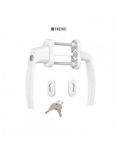 Λαβή TREND διπλή για πόρτες και παράθυρα αλουμινίου PVC με περιμετρικό μηχανισμό με κλειδί