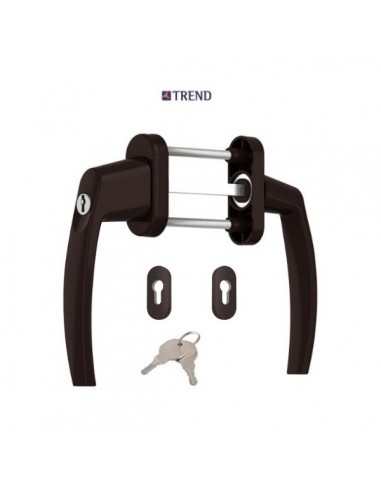 Λαβή TREND διπλή για πόρτες και παράθυρα αλουμινίου PVC με περιμετρικό μηχανισμό με κλειδί