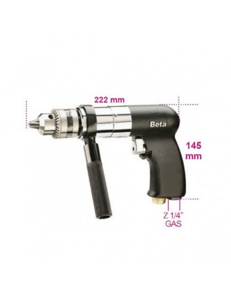 Αεροδράπανο αναστρεφόμενο Ικανότητα τσοκ 1,5Έ13 mm