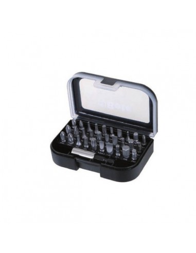 Συλλογή με 13 καρυδάκια, 18 μύτες, 4 γωνιακά κλειδιά Allen και 7 βοηθητικά εξαρτήματα σε πλαστική κασετίνα