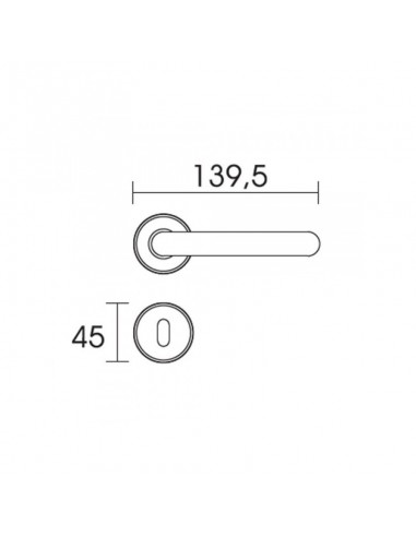 Πόμολο χερούλι με ροζέτα σειρά C495