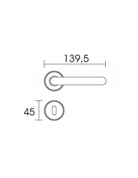 Πόμολο χερούλι με ροζέτα σειρά C495 Πόμολο χερούλι με ροζέτα σειρά C495