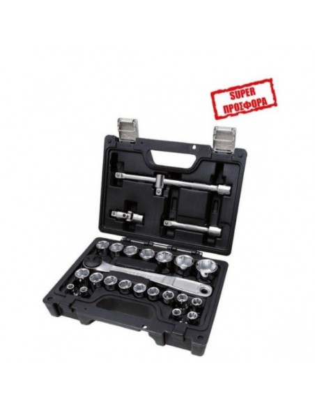 Συλλογή με 20 καρυδάκια και 5 βοηθητικά εξαρτήματα, σε πλαστική κασετίνα