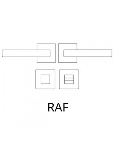 Πόμολο (χερούλι) αλουμινίου πόρτας με ροζέτα 1605