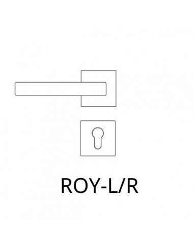Πόμολο (χερούλι) αλουμινίου πόρτας με ροζέτα 1605