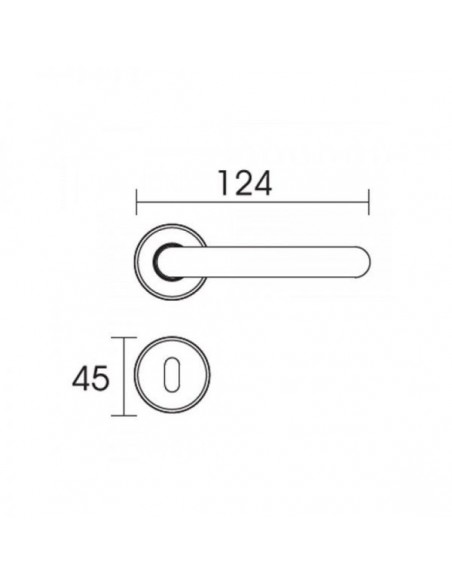 Πόμολο χερούλι με ροζέτα σειρά C605 Πόμολο χερούλι με ροζέτα σειρά C605
