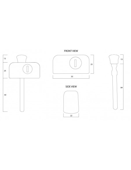 Ασφάλεια μπουτόν αλουμινίου με κλειδί  Ασφάλεια μπουτόν αλουμινίου με κλειδί