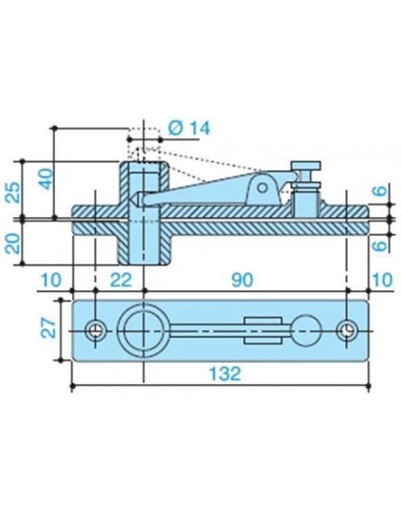 Βραχίονας Πάνω Μεντεσέ για PIVOT Πόρτες