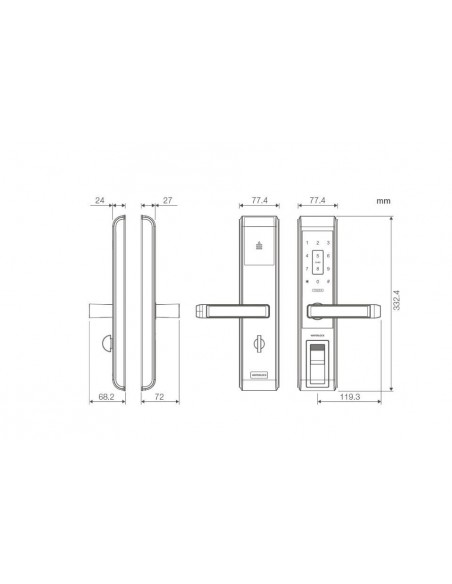 Ηλεκτρονική κλειδαριά L376 Smart Lock Ηλεκτρονική κλειδαριά L376 Smart Lock