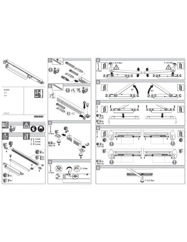 Χωνευτός μηχανισμός επαναφοράς πόρτας BOXER GEZE 2-4