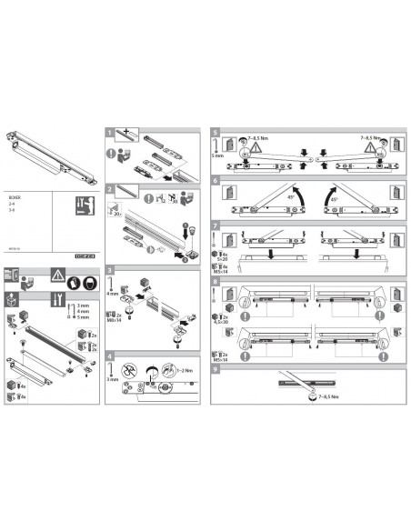 Μηχανισμός επαναφοράς πόρτας χωνευτός BOXER GEZE 3-6 Μηχανισμός επαναφοράς πόρτας χωνευτός BOXER GEZE 3-6
