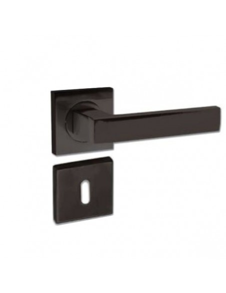 Πόμολο (χερούλι) με ροζέτα Μαύρο