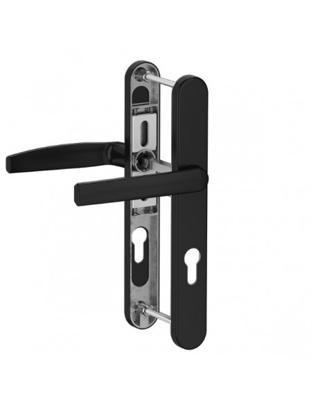 Πόμολο (χερούλι) αλουμινίου διπλό ρολών με πλάκα 