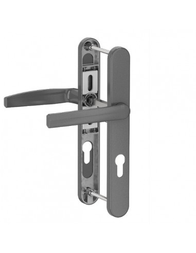 Πόμολο (χερούλι) αλουμινίου διπλό ρολών με πλάκα 