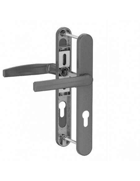 Πόμολο (χερούλι) αλουμινίου διπλό ρολών με πλάκα 